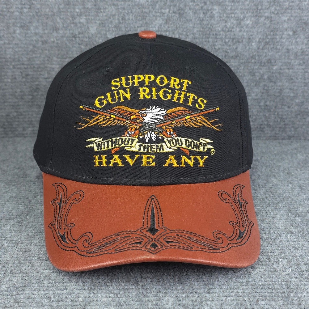 Support Gun Rights Hat Cap Mens Strap Back Black Brown Second‎ Amendment USA